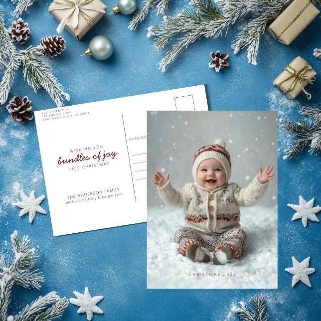 Bundle of Joy Christmas Holiday Postcard (Creator Uploaded)