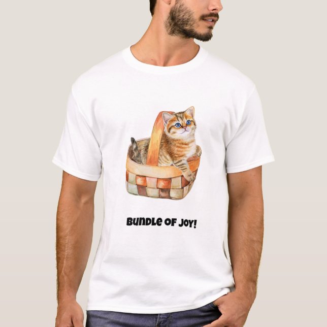 Bundle of joy! Funny Cat T-Shirt (Front)