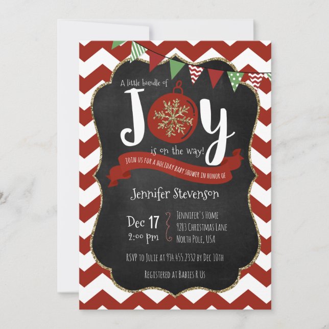 Bundle of Joy is on the Way Baby Shower Invitatio Invitation (Front)
