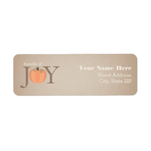 Bundle Of Joy Pumpkin Baby Shower Address Label