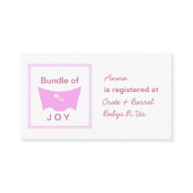 Bundle of joy registry card