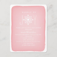 Bundle Of Joy Snowflake Baby Shower - Pink