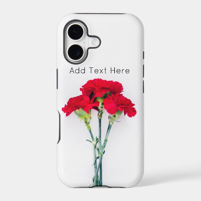 Bundle of Red Carnation Flowers (Back)