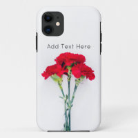 Bundle of Red Carnation Flowers