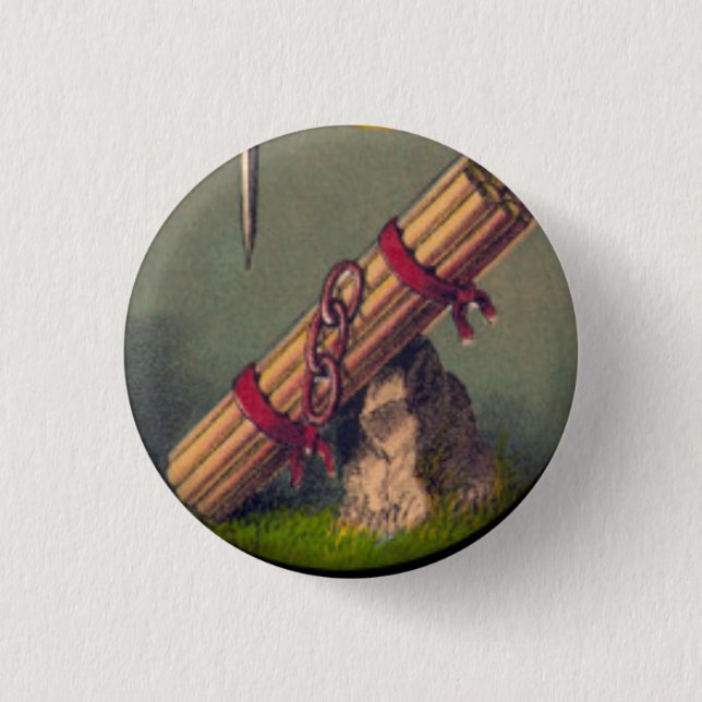 Bundle of Sticks and Three Links 1 Inch Button (Front)