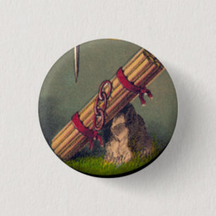 Bundle of Sticks and Three Links 1 Inch Button