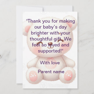 "Bundle of Thanks: The Perfect Baby Thank You Card