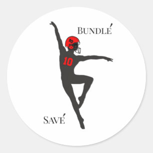 Bundle’ Save’ Footll Humour Classic Round Sticker
