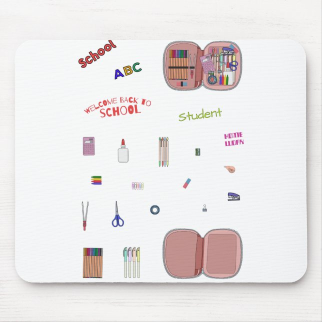 Bundle Set Pack Back to School Mouse Pad (Front)