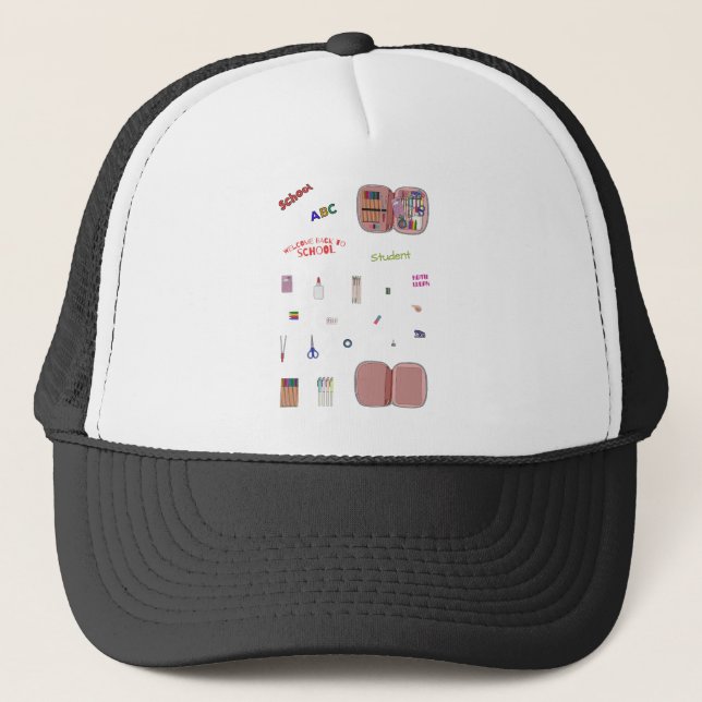 Bundle Set Pack Back to School Trucker Hat (Front)