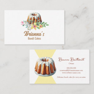 Bundt Cake Bakery Business Card
