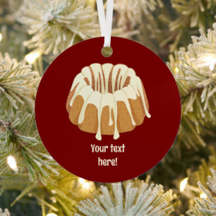 Bundt Cake with Drips - Ring shaped cake custom Me Metal Ornament