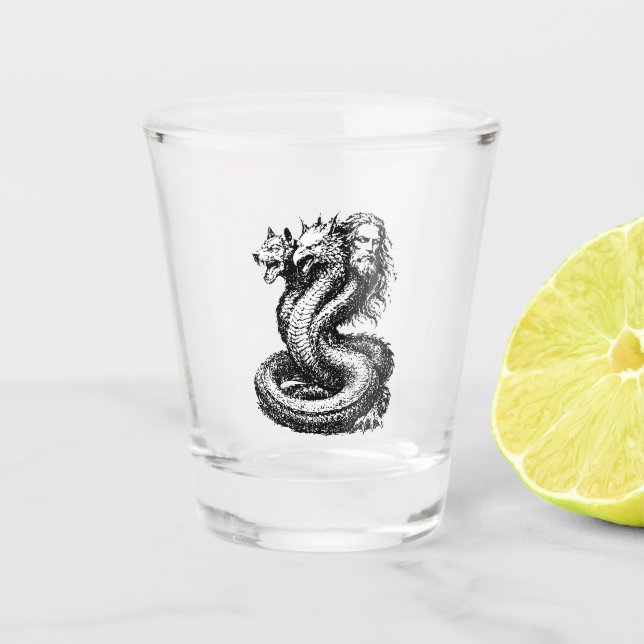 Bune Demon Three Faces, One Power Shot Glass (Front)