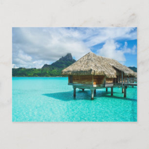 Bungalow sur l'eau, carte postale Bora Bora