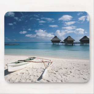 Bungalows from beach Motu Toopua Mouse Pad