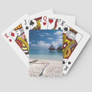 Bungalows from beach Motu Toopua Playing Cards