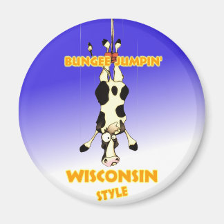 Bungee Jumpin' Wisconsin style Magnet