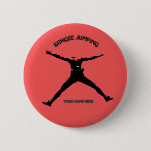 Bungee jumping 2 inch round button
