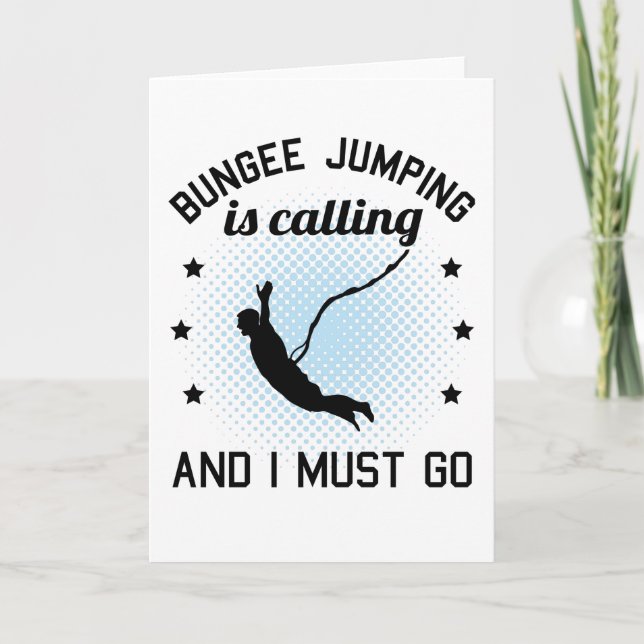 Bungee Jumping Funny Saying Bungy Jumping Gift Card (Front)