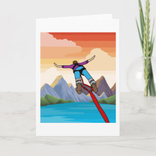 Bungee Jumping Jump To Freedom Card