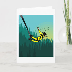 Bungee Jumping Jump To Freedom Card