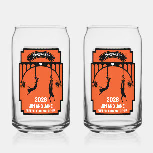 Bungee Jumping Wedding Gift Can Glass