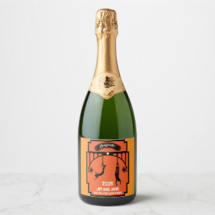 Bungee Jumping Wedding Gift Sparkling Wine Label