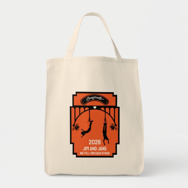 Bungee Jumping Wedding Gift Tote Bag (Front)