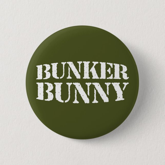 BUNKER BUNNY 2 INCH ROUND BUTTON (Front)