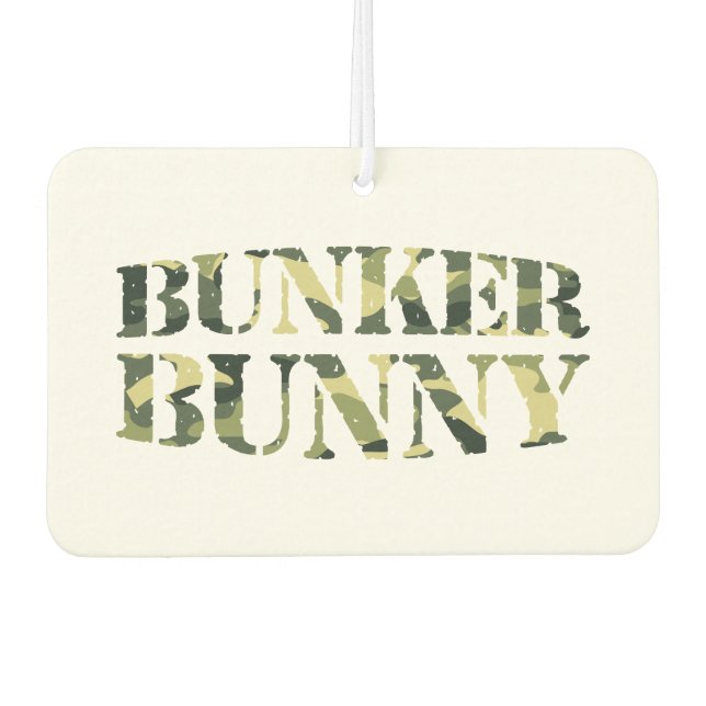 BUNKER BUNNY CAMO / CAMOUFLAGE AIR FRESHENER (Front)