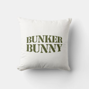 BUNKER BUNNY THROW PILLOW