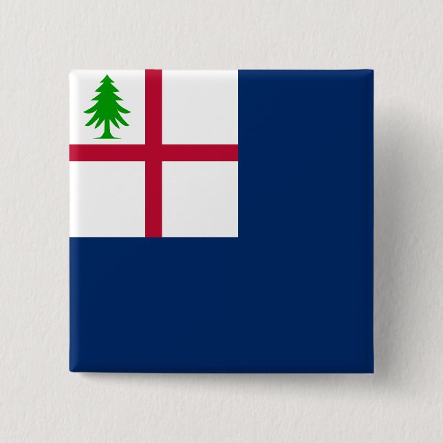Bunker Hill Flag 2 Inch Square Button (Front)