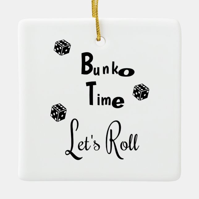 Bunko Time Personalized Ornament (Front)