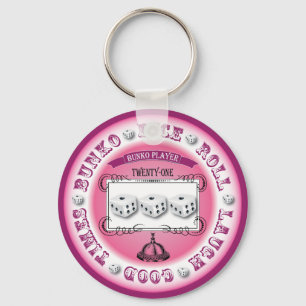 Bunko Vintage Round Design Keychain