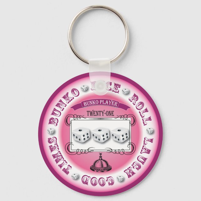 Bunko Vintage Round Design Keychain (Front)