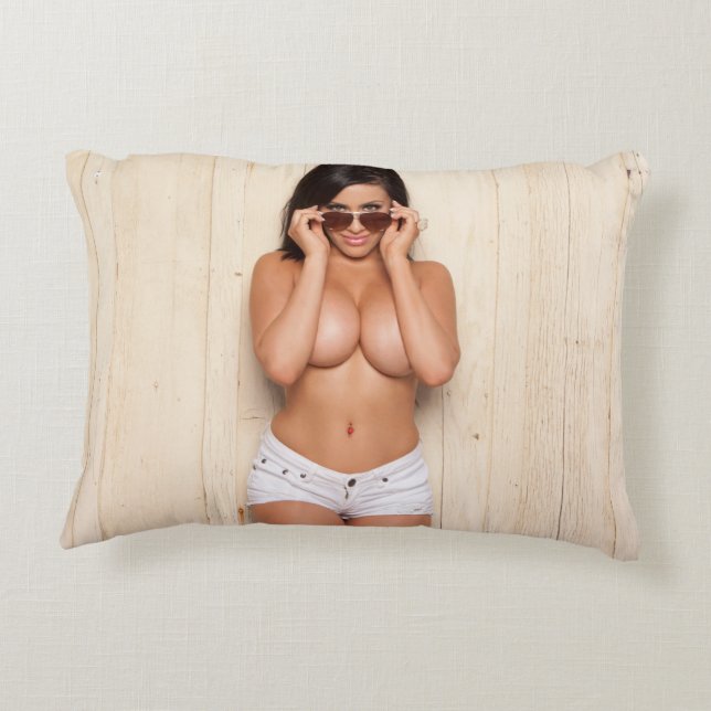 Bunnie Barreras Polyester Accent Pillow 16" x 12" (Back)