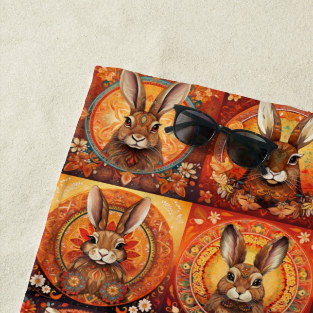Bunnies 16 beach towel (In Situ)