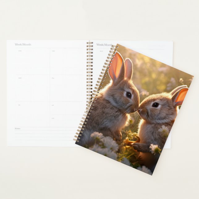 Bunnies adorables dans la conception des prés de p (Devant avec enveloppe)