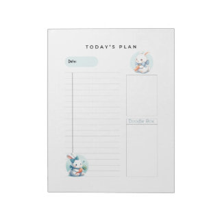 Bunnies and Bows Daily Planner Notepad