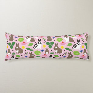 Bunnies And Their Treats Body Pillow