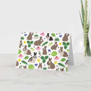 Bunnies And Their Treats Card