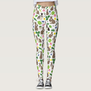 Bunnies And Their Treats Leggings