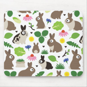Bunnies And Their Treats Mouse Pad