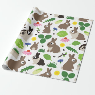 Bunnies And Their Treats Wrapping Paper