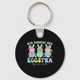 Bunnies are eggstra special mother baby nurse keychain