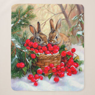 Bunnies & Berries Sherpa Blanket