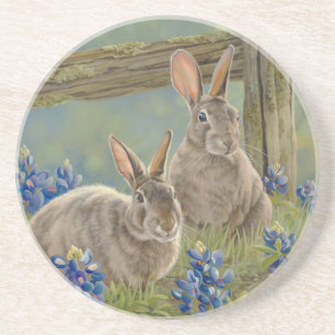 Bunnies & Bluebonnets Coaster