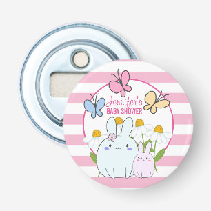Bunnies, Butterflies & Daisies Baby Shower Bottle Opener