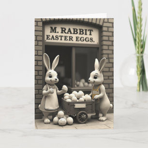 Bunnies Egg Shop Scene Card