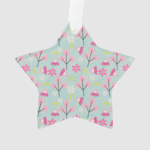 Bunnies et fleurs roses